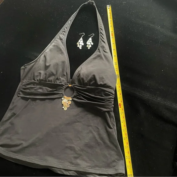 Women’s Tankini - La Blanca - Embellished Halter & Bikini Bottom - Size M - Picture 9 of 16